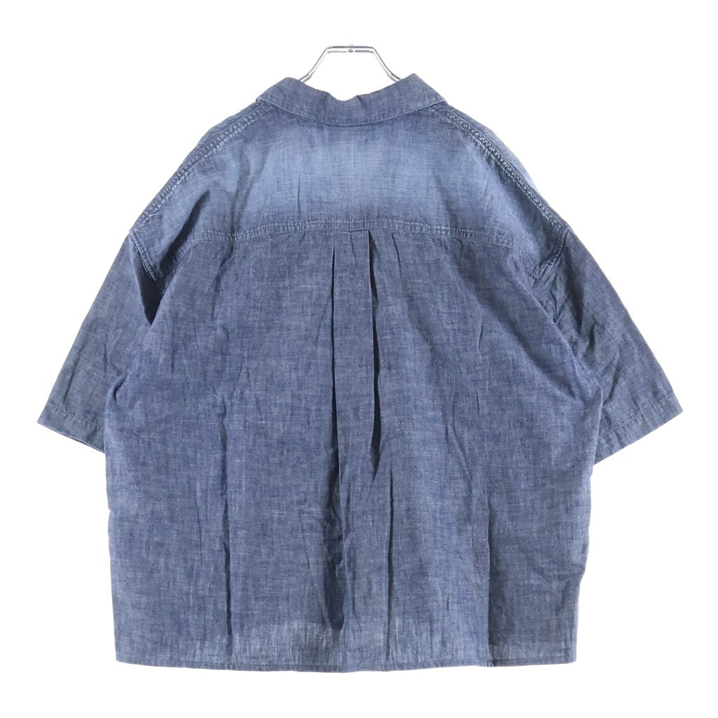 LOEWE(ロエベ) 26SS Short Sleeved Denim Shirt フロントロゴ刺繍半袖シャツ インディゴ H526Y1DM21