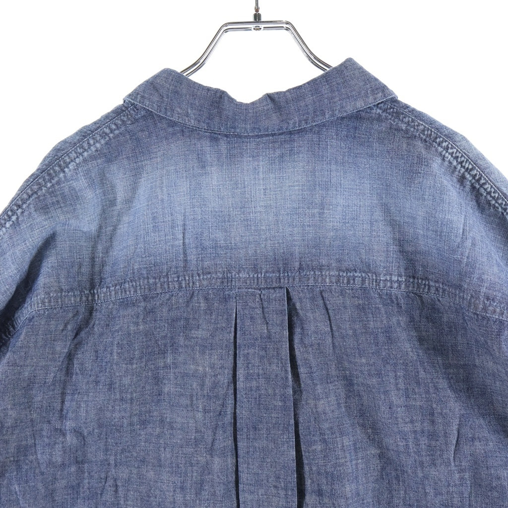 LOEWE(ロエベ) 26SS Short Sleeved Denim Shirt フロントロゴ刺繍半袖シャツ インディゴ H526Y1DM21