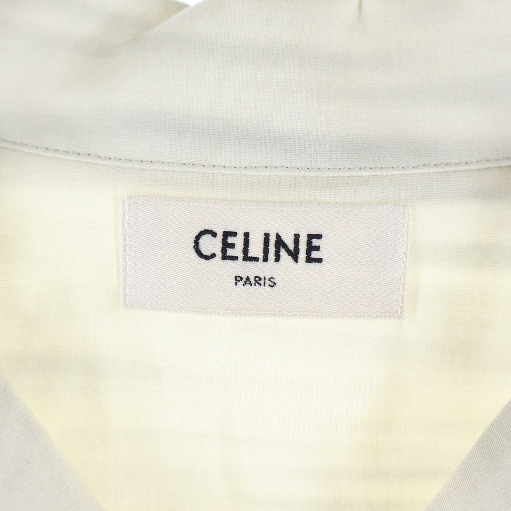 CELINE(セリーヌ) 24SS Hawaiian Shirt In Rayon ルーズフィットハワイアンシャツ 半袖シャツ ホワイト 2C946158Y