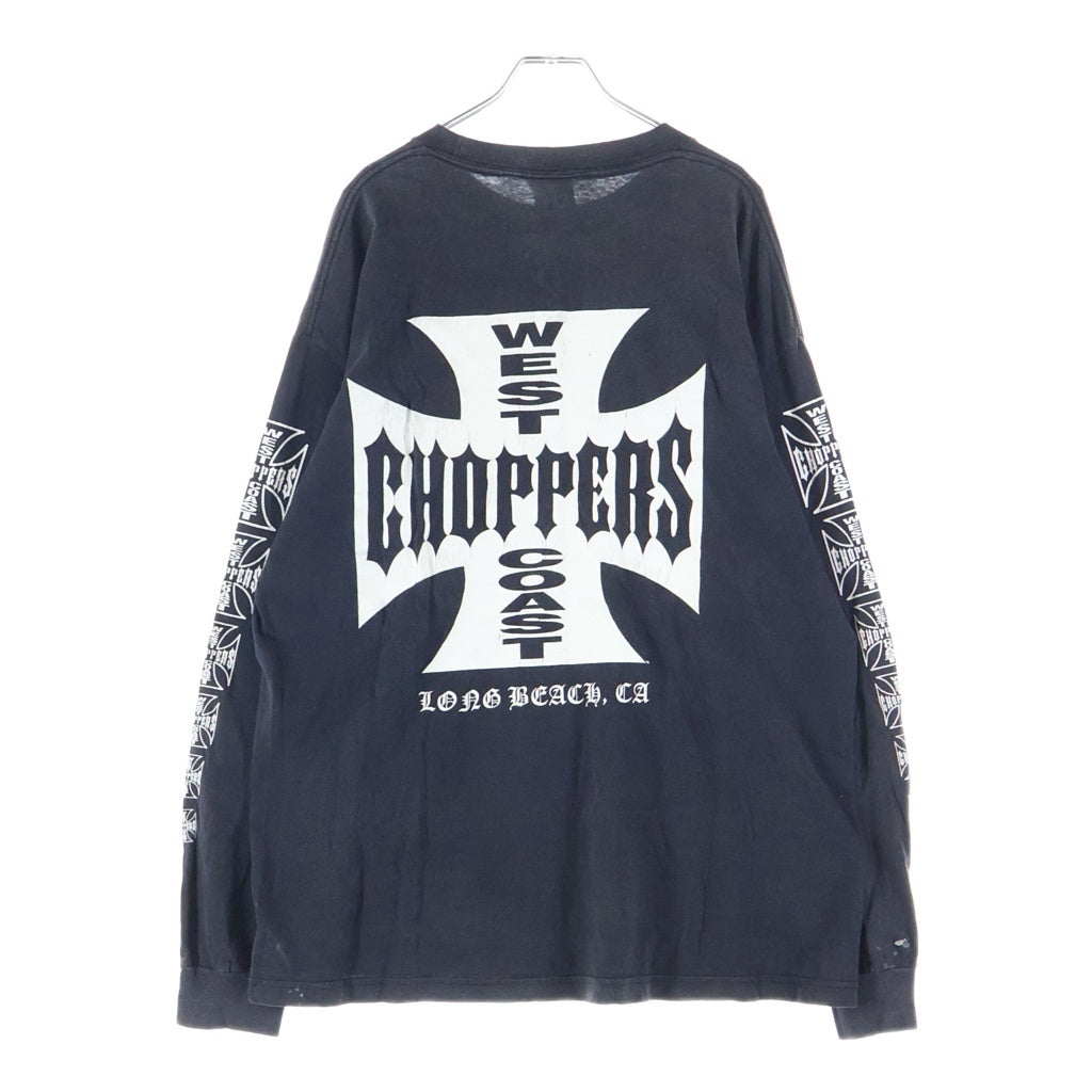 VINTAGE(ヴィンテージ) 90-00s West Coast Choppers L/S Tee ウエストコーストチョッパーズ アイアンクロス 長袖Tシャツ カットソー ブラック