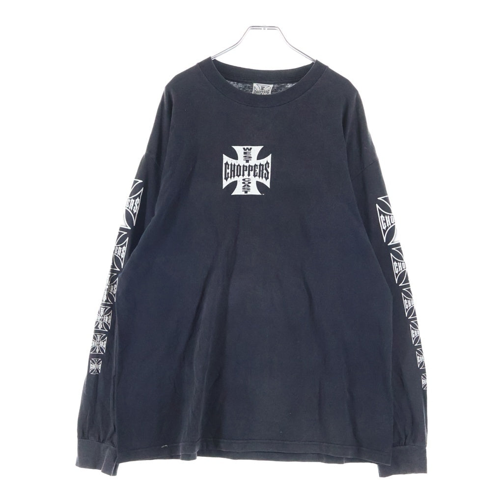 VINTAGE(ヴィンテージ) 90-00s West Coast Choppers L/S Tee ウエストコーストチョッパーズ アイアンクロス 長袖Tシャツ カットソー ブラック