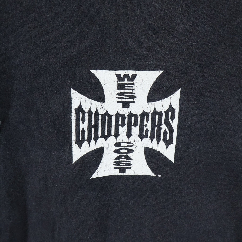 VINTAGE(ヴィンテージ) 90-00s West Coast Choppers L/S Tee ウエストコーストチョッパーズ アイアンクロス 長袖Tシャツ カットソー ブラック