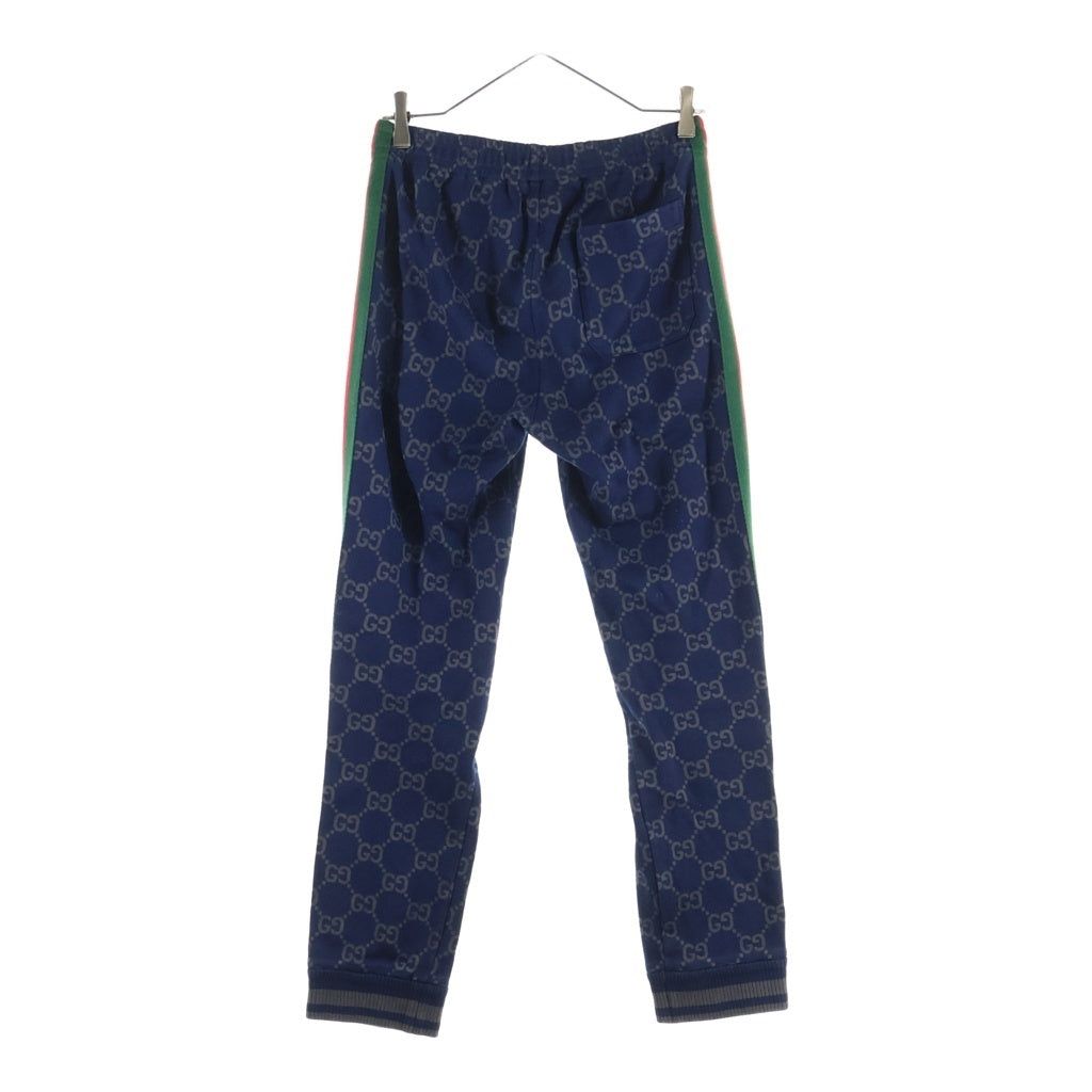GUCCI(グッチ) 22AW GGコットンジャージージョギングパンツ シェリーライン 695976 ネイビー