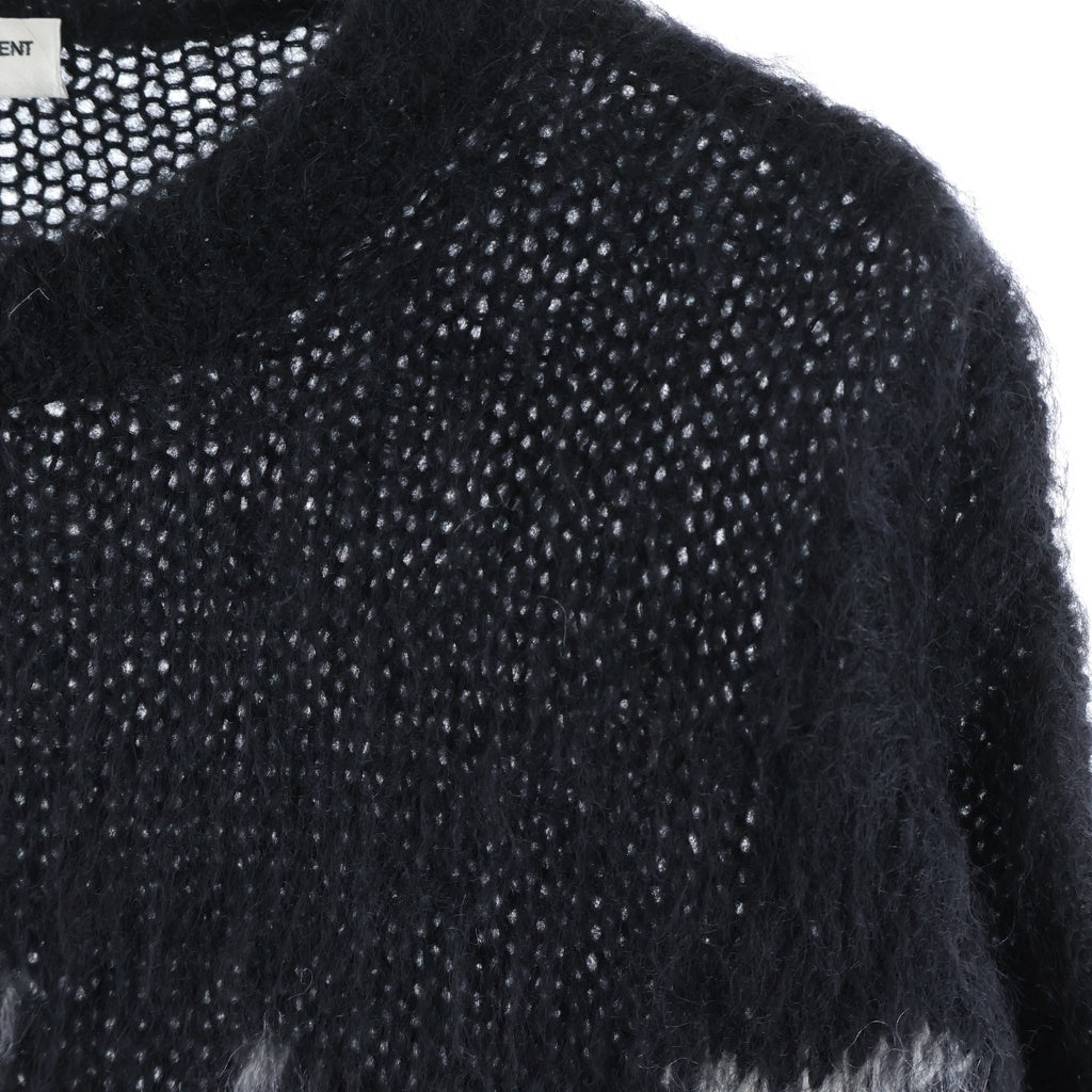 SAINT LAURENT PARIS(サンローランパリ) ロゴ モヘアニットセーター 712176 Y75SQ ブラック