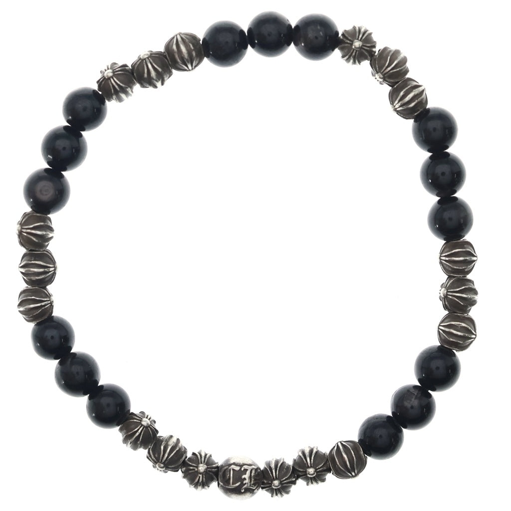 CHROME HEARTS(クロムハーツ) 6mm BEAD ビーズ ブレスレット シルバー/ブラック