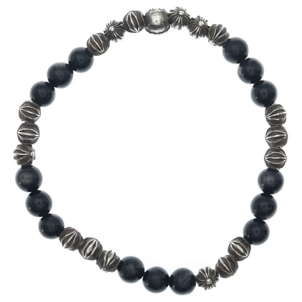 CHROME HEARTS(クロムハーツ) 6mm BEAD ビーズ ブレスレット シルバー/ブラック