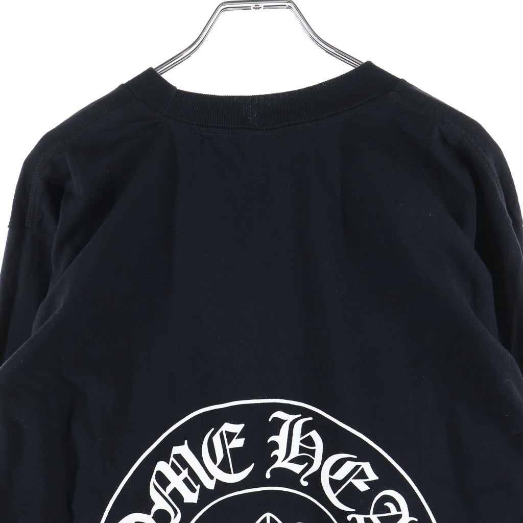 CHROME HEARTS(クロムハーツ) LAS VEGAS DBL FLRL HORSESHOE L/S TEE ラスベガス限定 ダブルフローラル ホースシュープリント長袖Tシャツ ブラック