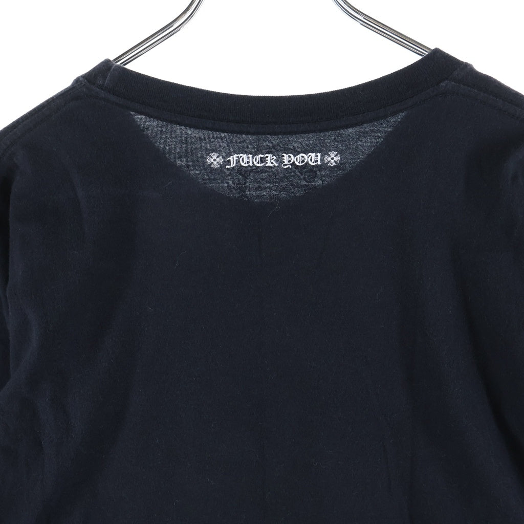 CHROME HEARTS(クロムハーツ) DBL FLRL FUCK YOU L/S TEE ダブルフローラル ファックユープリント長袖Tシャツ ブラック