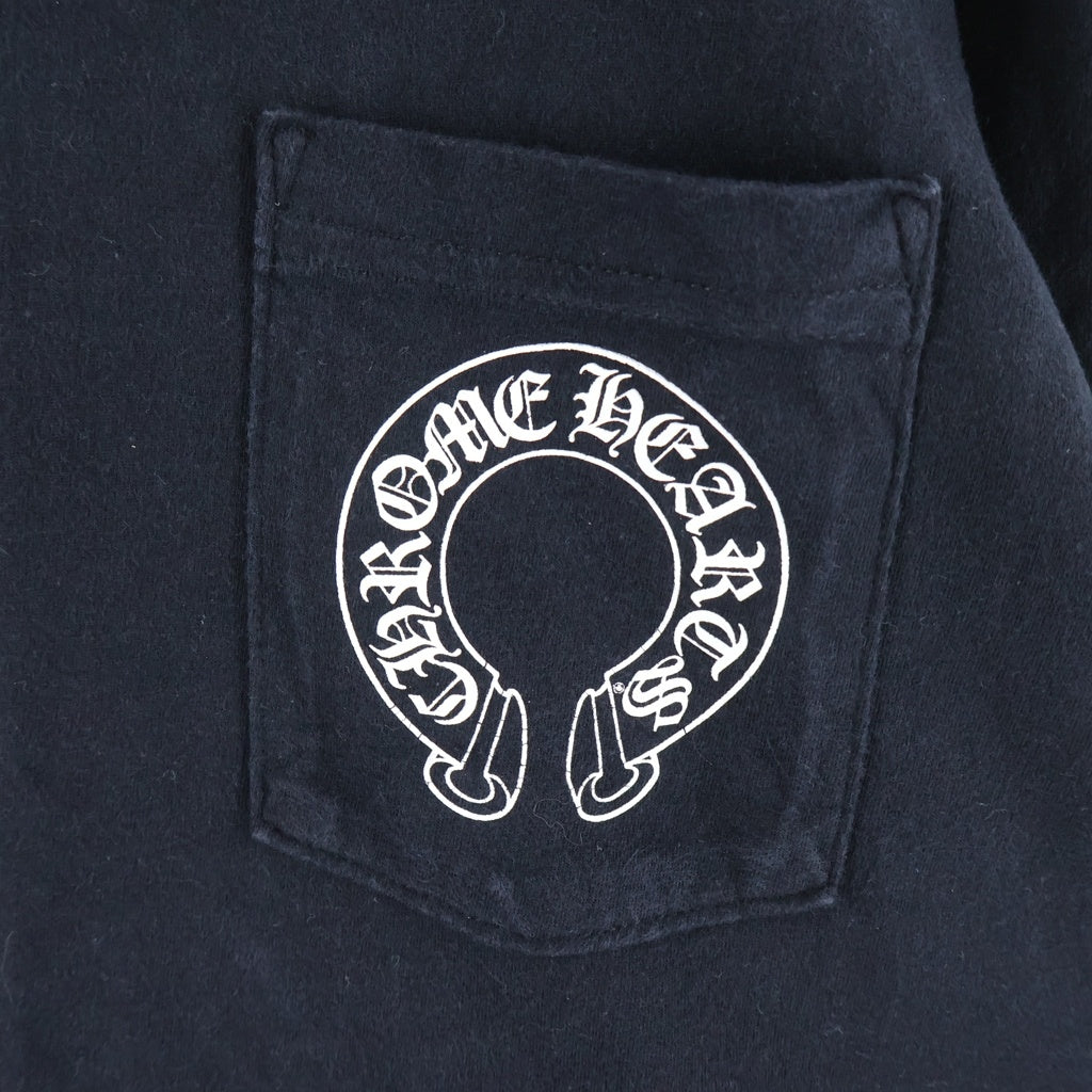 CHROME HEARTS(クロムハーツ) DBL FLRL FUCK YOU L/S TEE ダブルフローラル ファックユープリント長袖Tシャツ ブラック