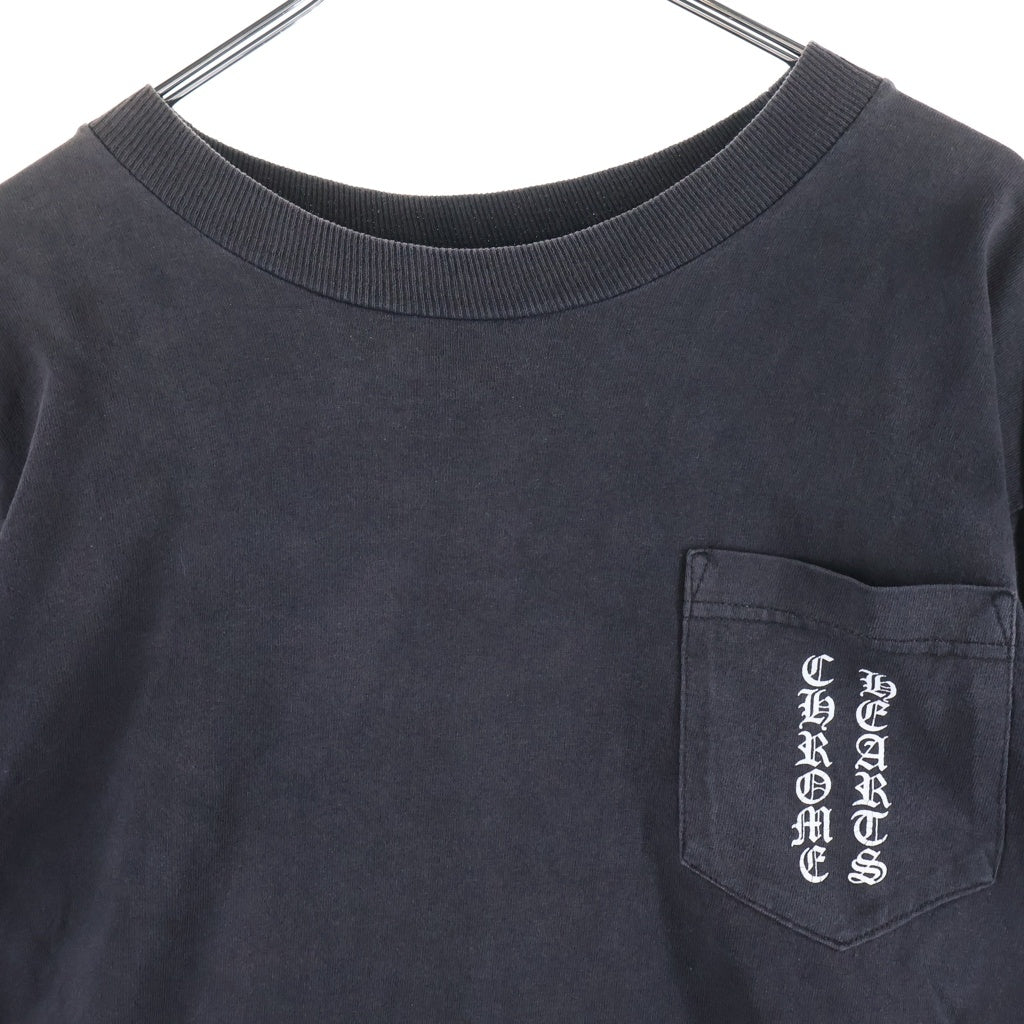 CHROME HEARTS(クロムハーツ) OLD CH LOGO FUCK YOU L/S TEE オールド CHロゴ 袖ファックユープリント長袖Tシャツ ブラック
