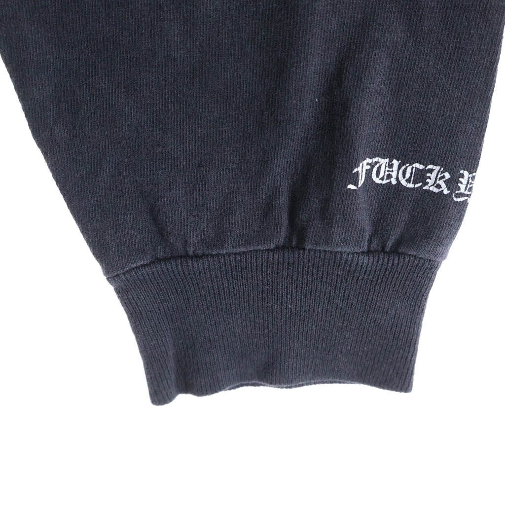 CHROME HEARTS(クロムハーツ) OLD CH LOGO FUCK YOU L/S TEE オールド CHロゴ 袖ファックユープリント長袖Tシャツ ブラック