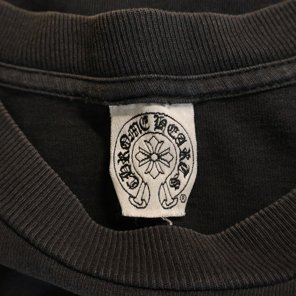 CHROME HEARTS(クロムハーツ) OLD CH LOGO FUCK YOU L/S TEE オールド CHロゴ 袖ファックユープリント長袖Tシャツ ブラック