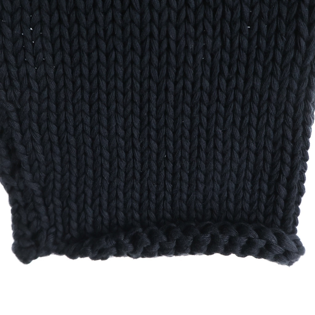 CHROME HEARTS(クロムハーツ) Cemetery Cross Patch Cashmere Knit Sweater セメタリークロスパッチ クロスボールボタンカシミアニットセーター ブラック