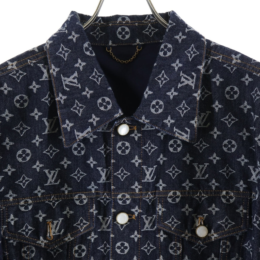 LOUIS VUITTON(ルイヴィトン) 24AW Monogram Jacquard Denim Jacket モノグラムジャガードデニムジャケット インディゴ RM242M UZD HRA79W