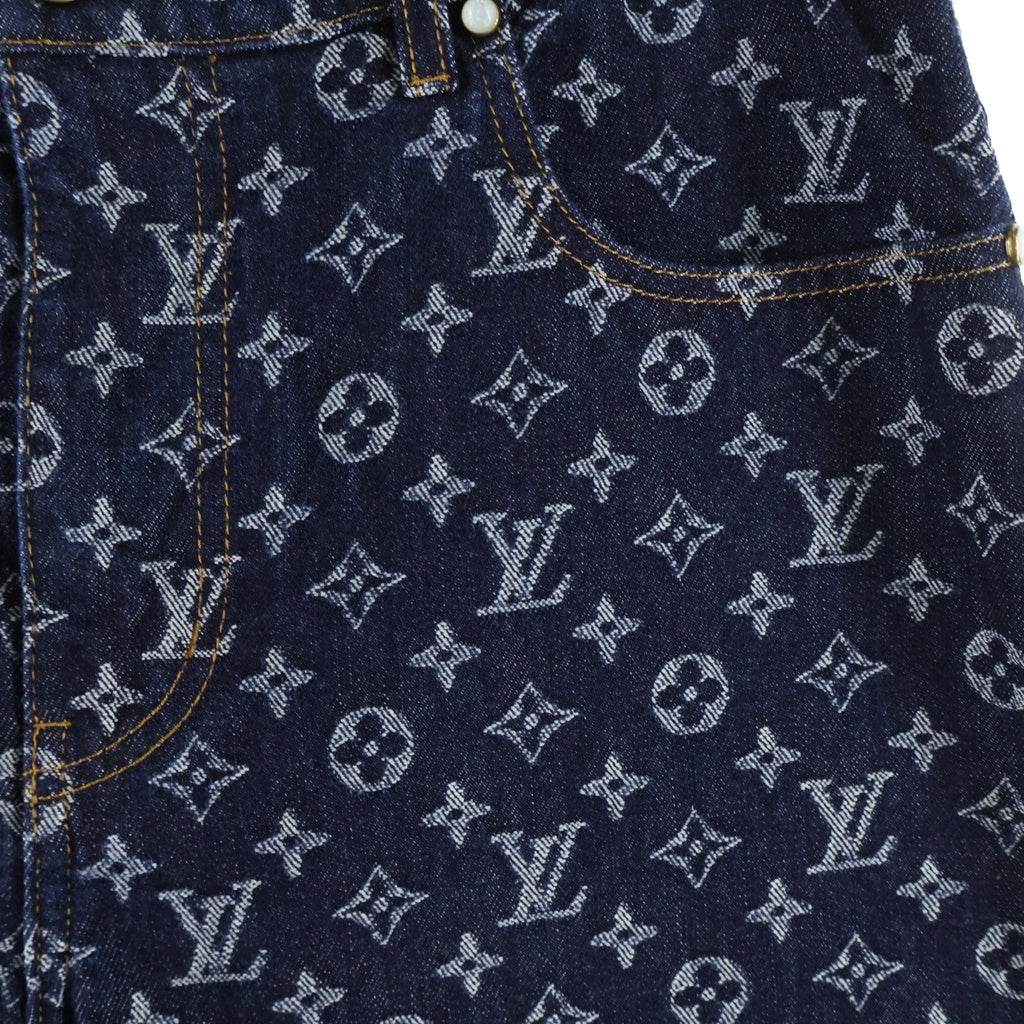 LOUIS VUITTON(ルイヴィトン) 24AW Monogram Jacquard Denim Pants モノグラムジャガードデニムパンツ インディゴ RM242M UZD HRD79W