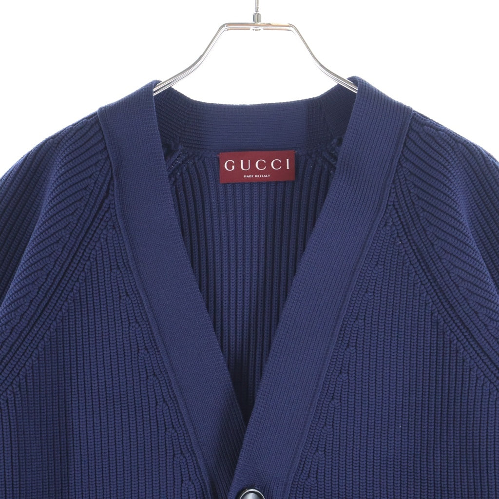 GUCCI(グッチ) Cardigan Vネック カーディガン ネイビー 798603 XKEB6