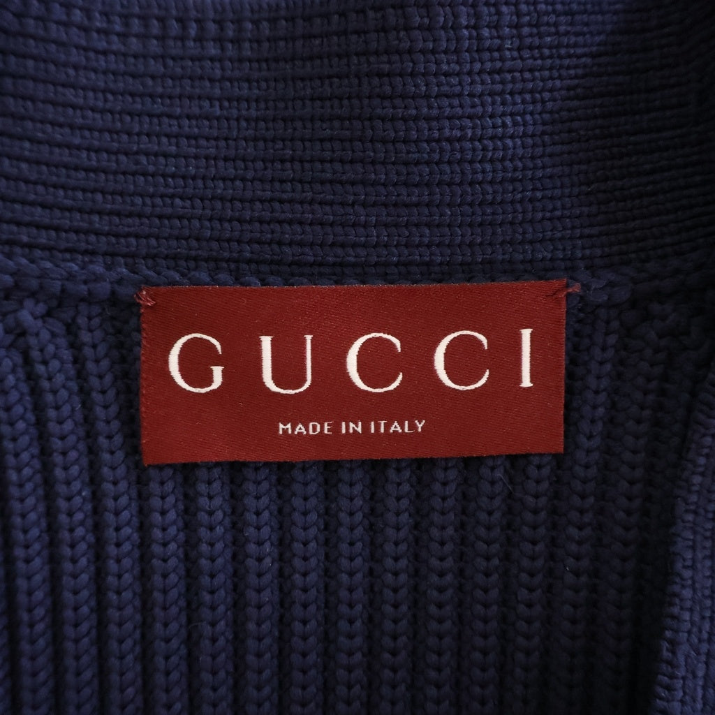 GUCCI(グッチ) Cardigan Vネック カーディガン ネイビー 798603 XKEB6