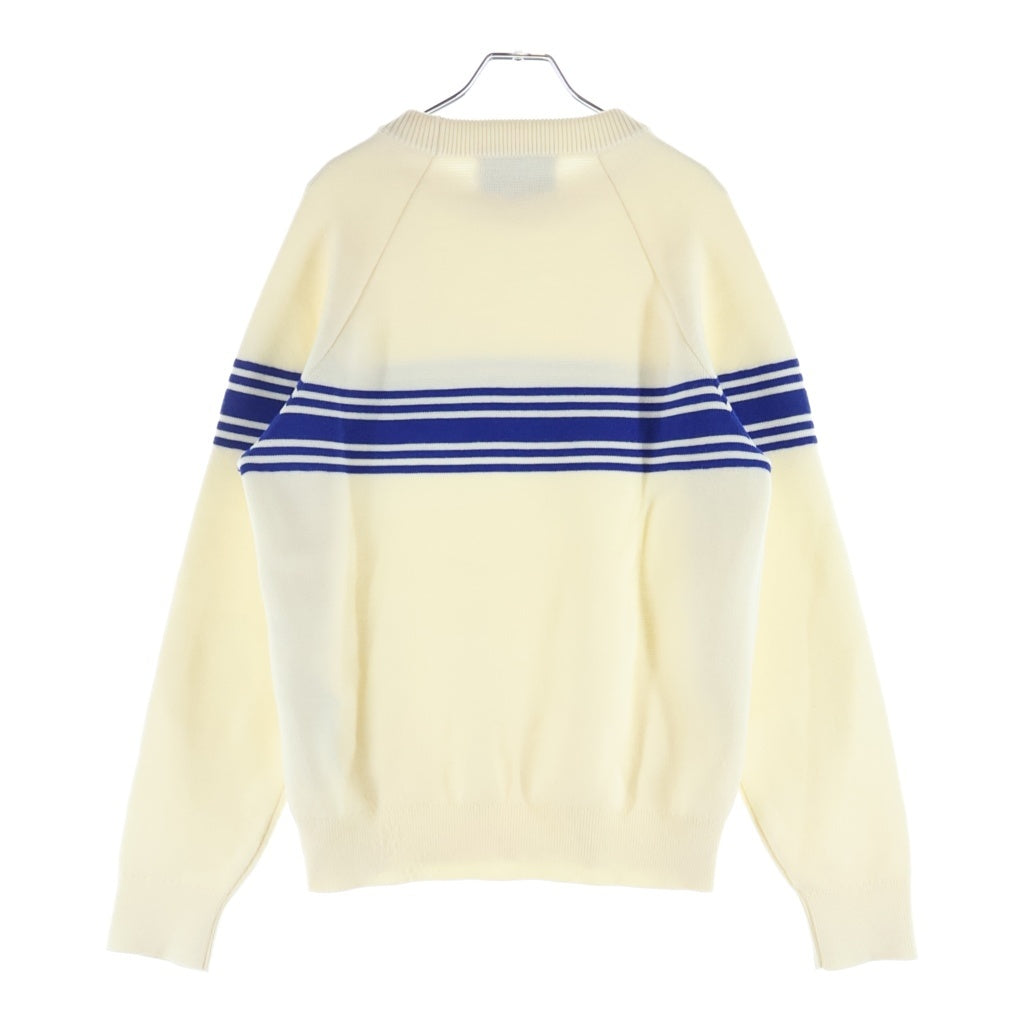 GUCCI(グッチ) GG Crewneck Sweater クルーネック ストライプ セーター ホワイト/ブルー 763398 XKD01