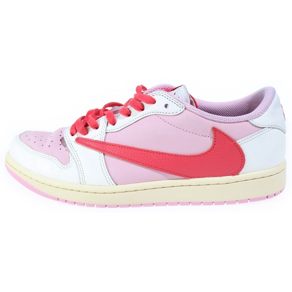 NIKE(ナイキ) ×TRAVIS SCOTT AIR JORDAN1 RETRO LOW トラヴィススコット エアジョーダン1 レトロ セイル トロピカルピンク ローカットスニーカー US11/29.0cm ピンク IQ7604-101