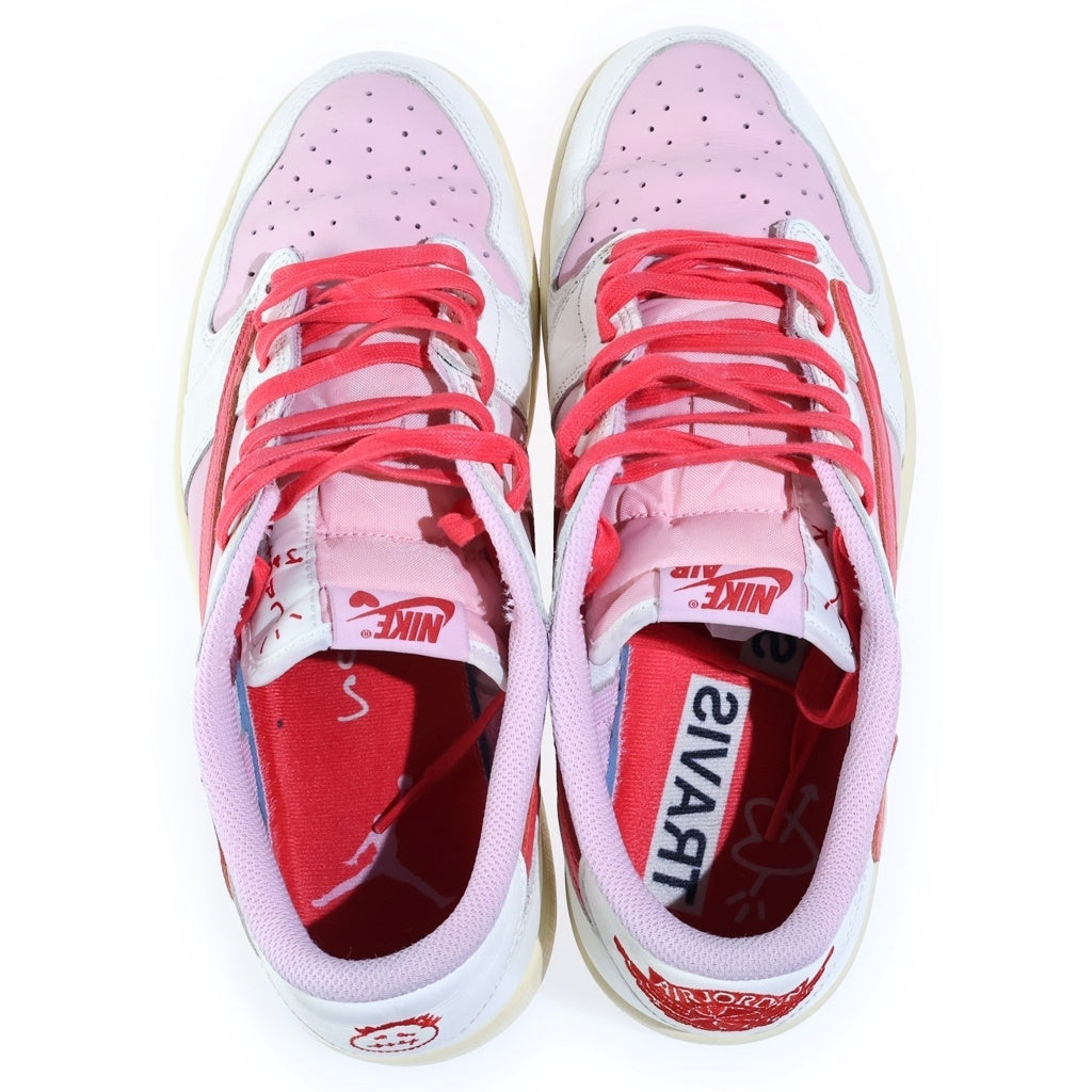 NIKE(ナイキ) ×TRAVIS SCOTT AIR JORDAN1 RETRO LOW トラヴィススコット エアジョーダン1 レトロ セイル トロピカルピンク ローカットスニーカー US11/29.0cm ピンク IQ7604-101
