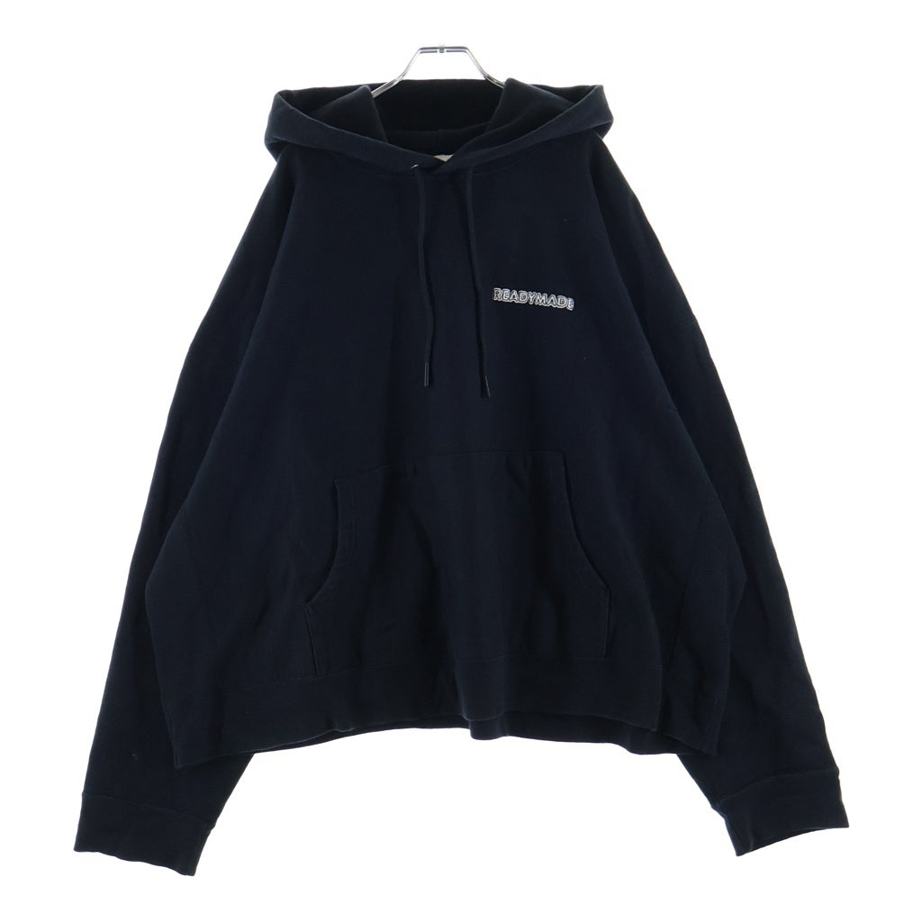 READY MADE(レディメイド) 24AW BIG HOODIE LOGO プルオーバーパーカー ブラック RE-CO-BK-00-00-285