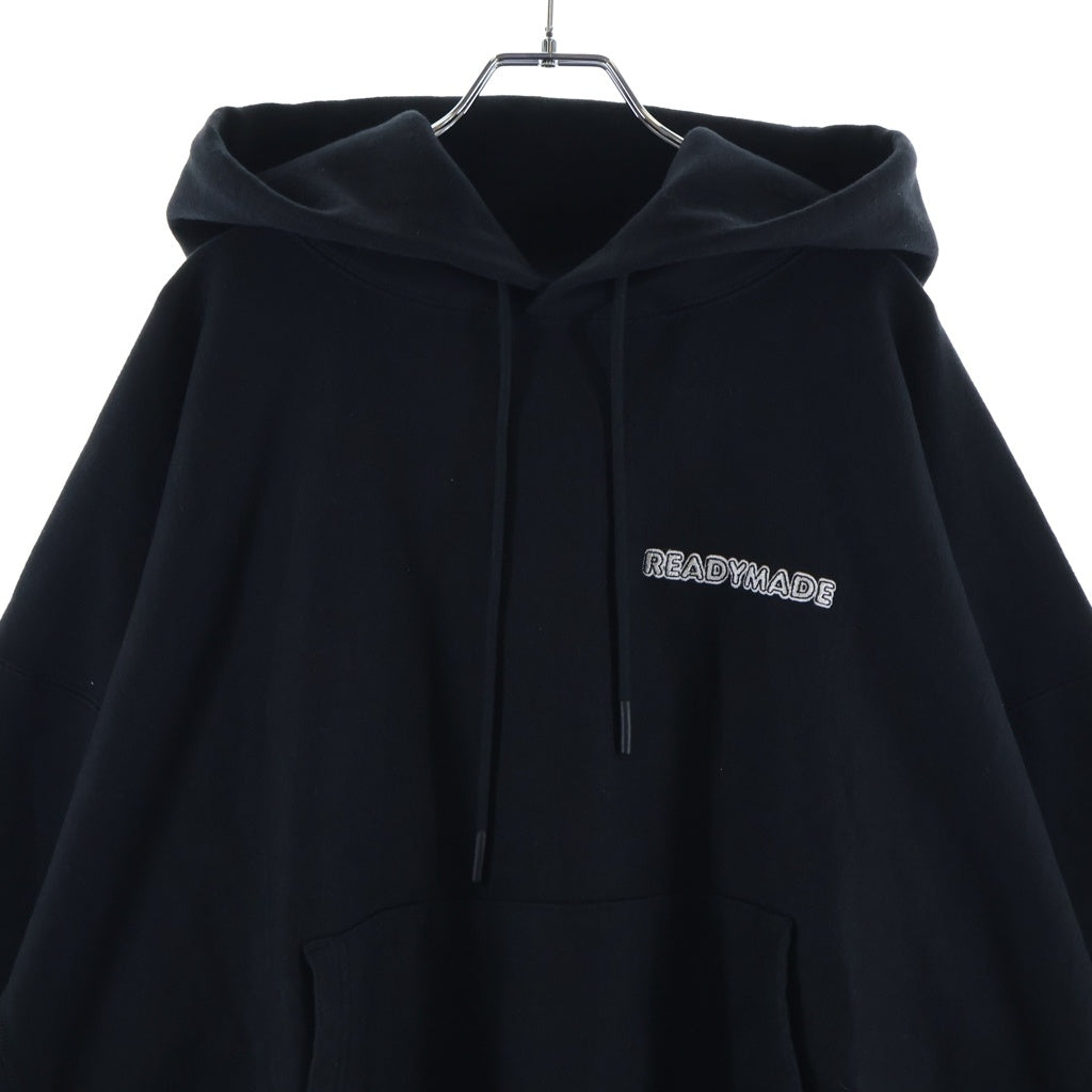 READY MADE(レディメイド) 24AW BIG HOODIE LOGO プルオーバーパーカー ブラック RE-CO-BK-00-00-285