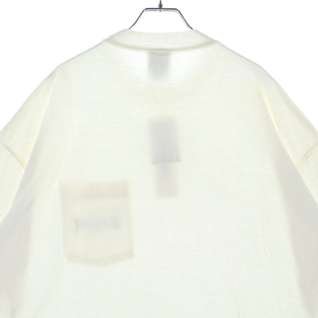 READY MADE(レディメイド) 24SS S/S POCKET T-SHIRT フロントロゴ クルーネック半袖Tシャツ ホワイト RE-CO-WH-00-00-277