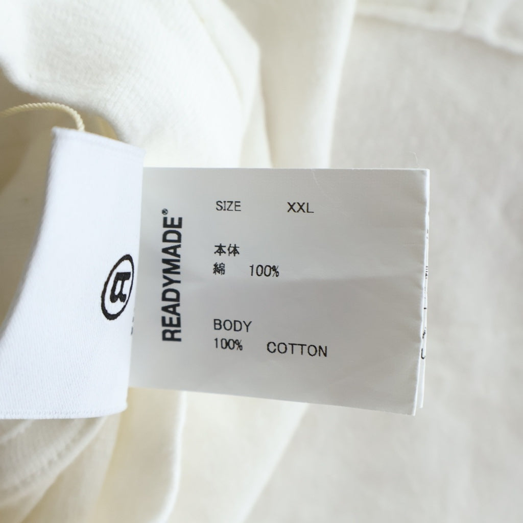READY MADE(レディメイド) 24SS S/S POCKET T-SHIRT フロントロゴ クルーネック半袖Tシャツ ホワイト RE-CO-WH-00-00-277
