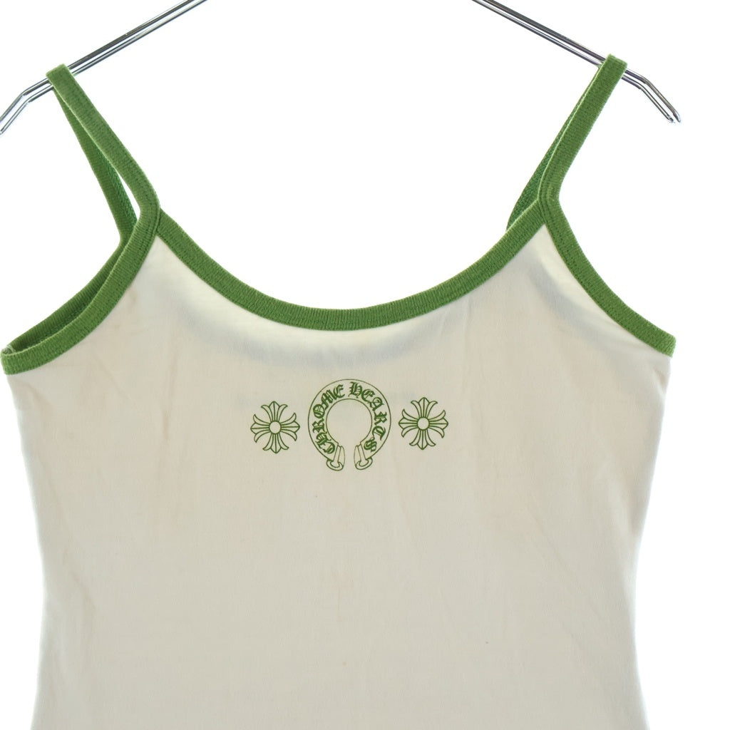 CHROME HEARTS(クロムハーツ) Horseshoe Short Camisole ホースシュー ショート キャミソール ホワイト/グリーン レディース