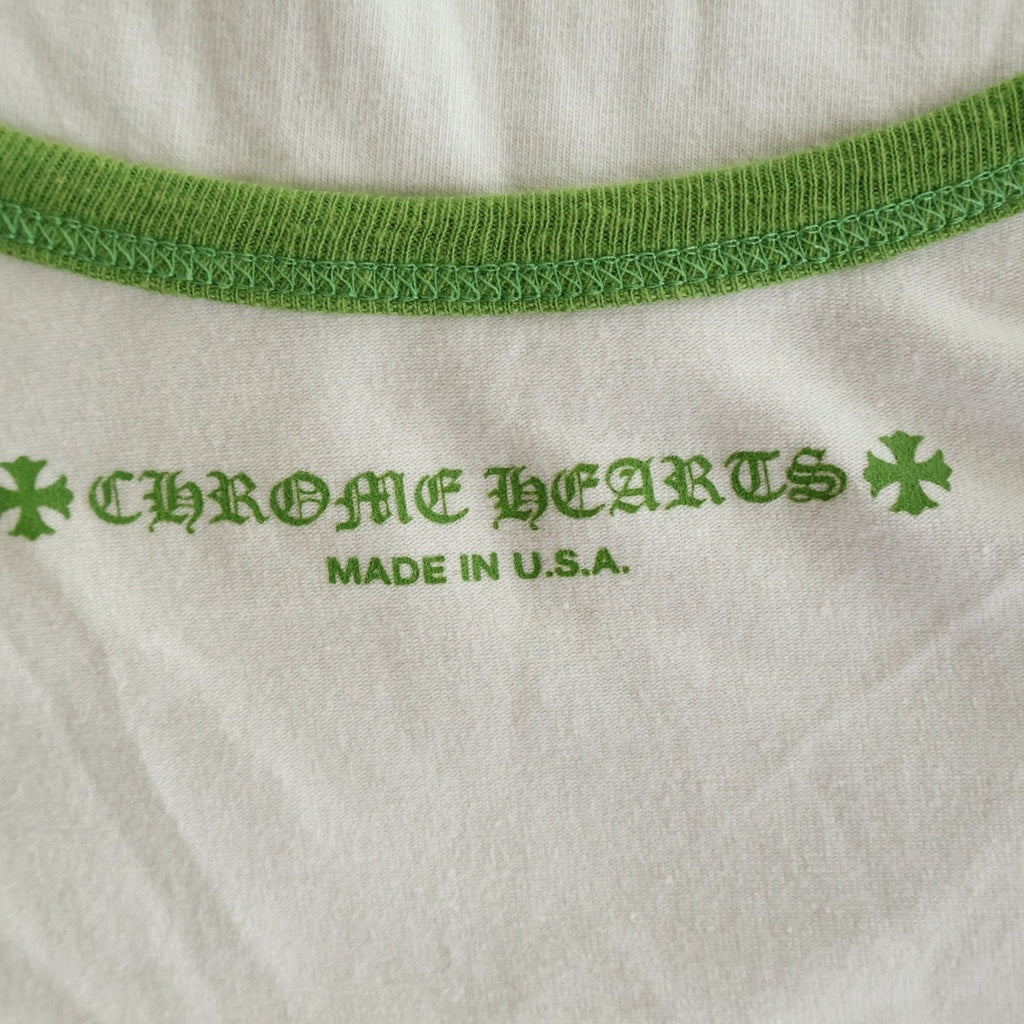 CHROME HEARTS(クロムハーツ) Horseshoe Short Camisole ホースシュー ショート キャミソール ホワイト/グリーン レディース