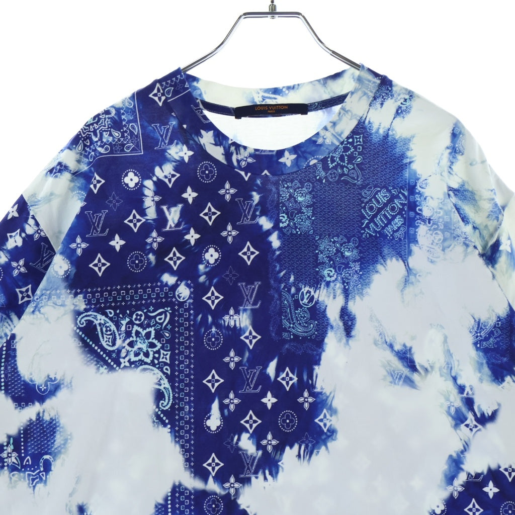 LOUIS VUITTON(ルイヴィトン) 2AW NPG モノグラムバンダナプリント クルーネック半袖Tシャツ ブルー HNY26W