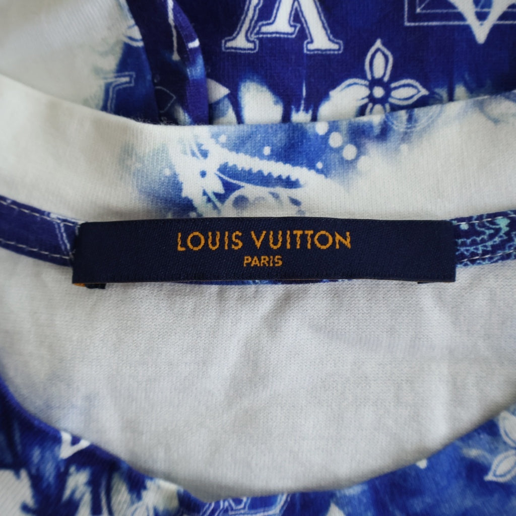 LOUIS VUITTON(ルイヴィトン) 2AW NPG モノグラムバンダナプリント クルーネック半袖Tシャツ ブルー HNY26W