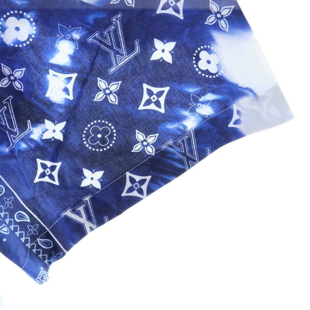 LOUIS VUITTON(ルイヴィトン) 22AW NW0 モノグラムバンダナフックディティール半袖シャツ ブルー HNS07W