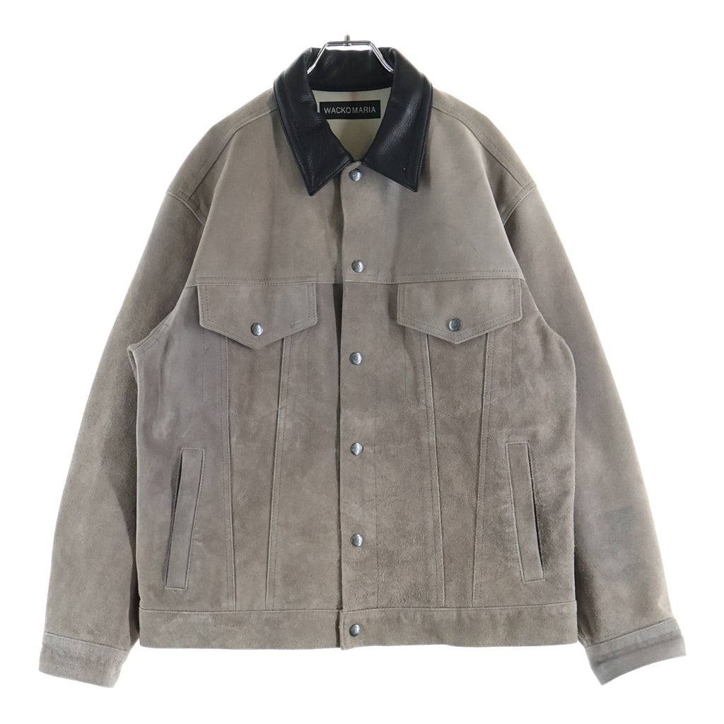 WACKO MARIA(ワコマリア) SUEDE LEATHER TRUCKER JACKET スエード レザートラッカージャケット ベージュ