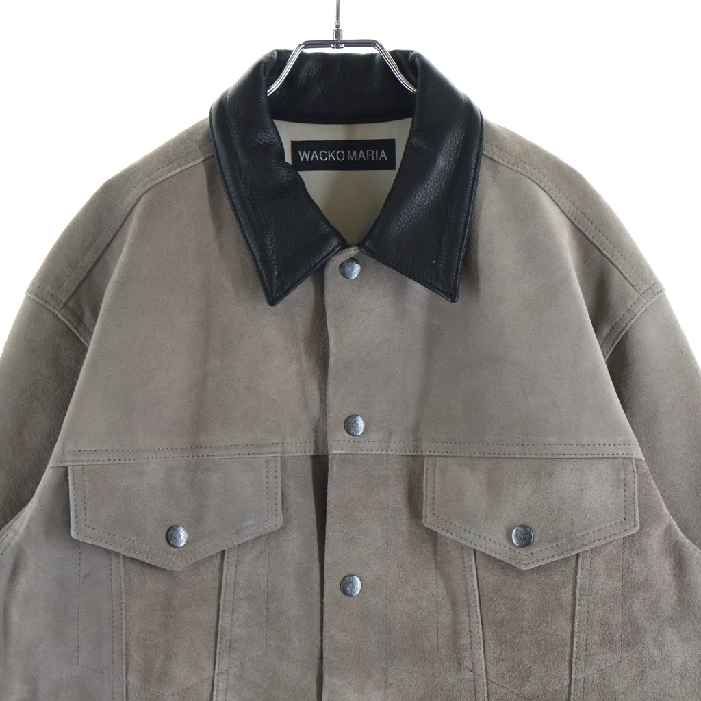 WACKO MARIA(ワコマリア) SUEDE LEATHER TRUCKER JACKET スエード レザートラッカージャケット ベージュ