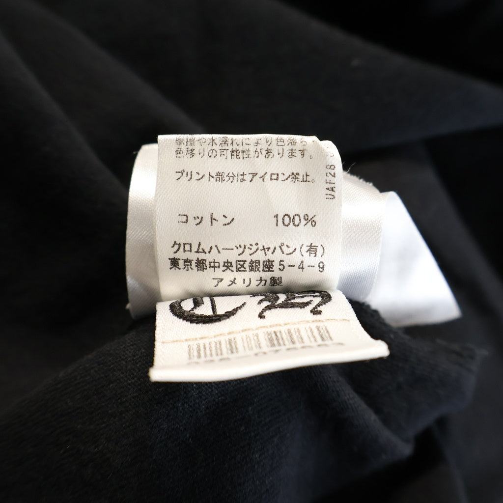 CHROME HEARTS(クロムハーツ) DBL FLRL L/S TEE ダブルフローラル バックヴァーティカルロゴプリント長袖Tシャツ ブラック/イエロー