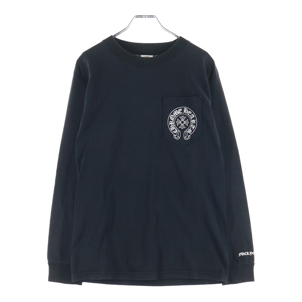 CHROME HEARTS(クロムハーツ) LONDON DBL FLRL L/S TEE ロンドン限定 ダブルフローラルプリント長袖Tシャツ ブラック