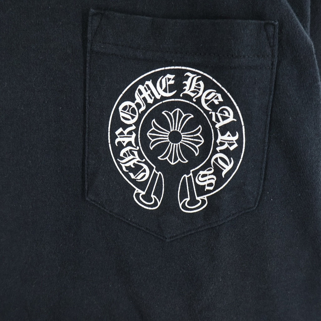 CHROME HEARTS(クロムハーツ) LONDON DBL FLRL L/S TEE ロンドン限定 ダブルフローラルプリント長袖Tシャツ ブラック