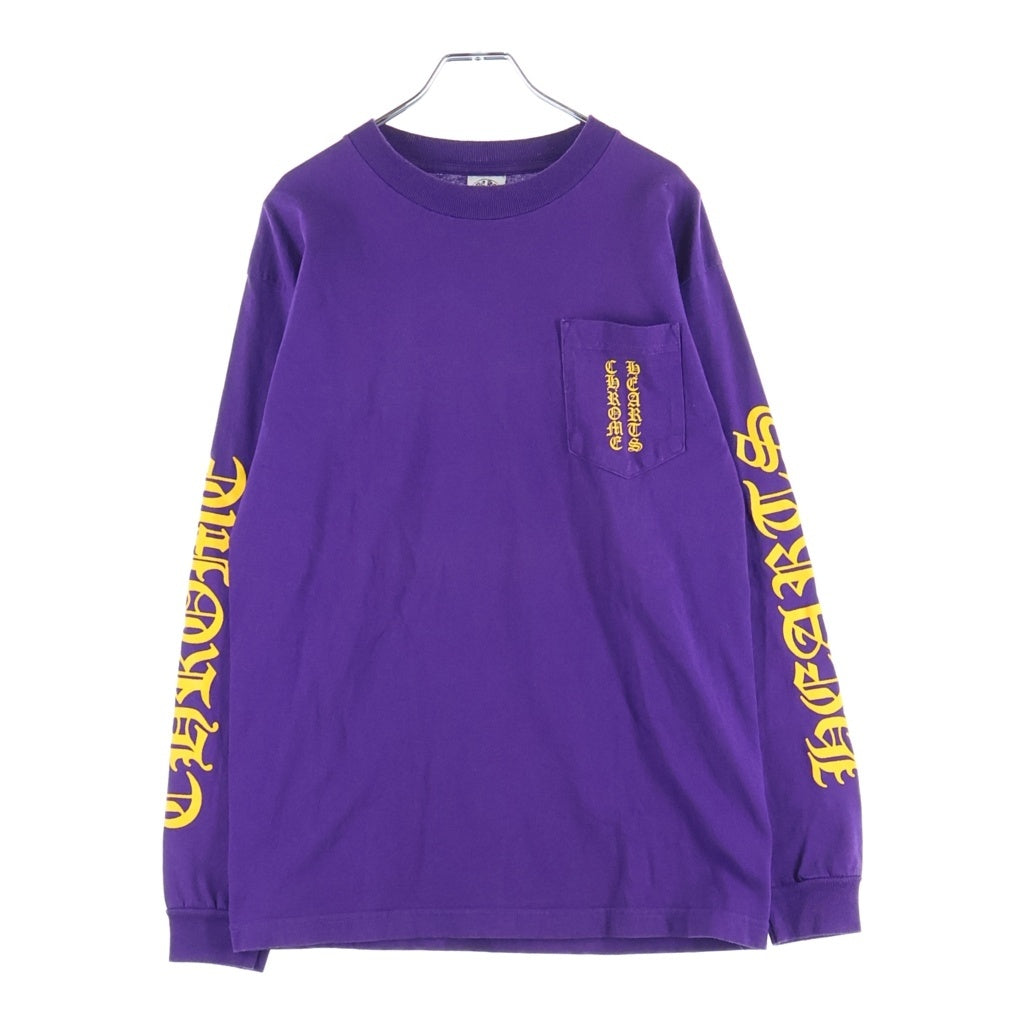CHROME HEARTS(クロムハーツ) OLD CH LOGO L/S TEE オールド CHロゴプリント長袖Tシャツ パープル