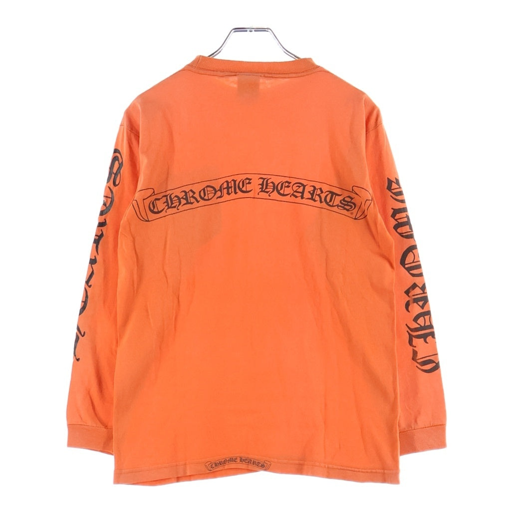 CHROME HEARTS(クロムハーツ) OLD CH LOGO L/S TEE オールド CHロゴプリント長袖Tシャツ オレンジ