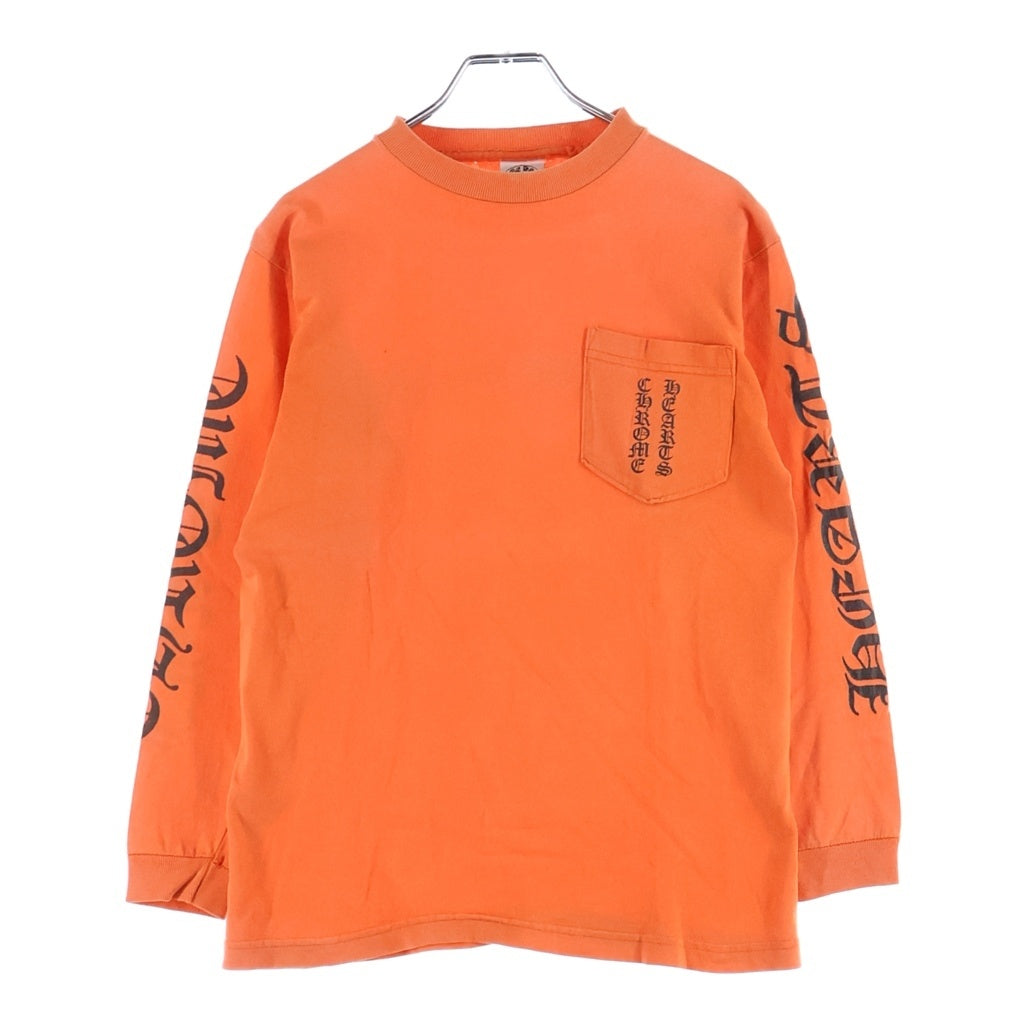 CHROME HEARTS(クロムハーツ) OLD CH LOGO L/S TEE オールド CHロゴプリント長袖Tシャツ オレンジ