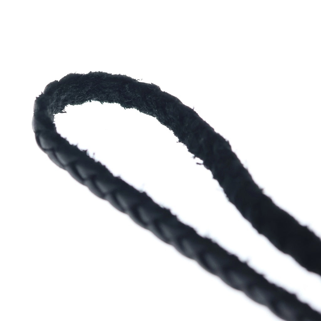 CHROME HEARTS(クロムハーツ) LEATHER BRAID SCROLL ネックレス レザーブレイドネックレス ブラック/シルバー BCA377