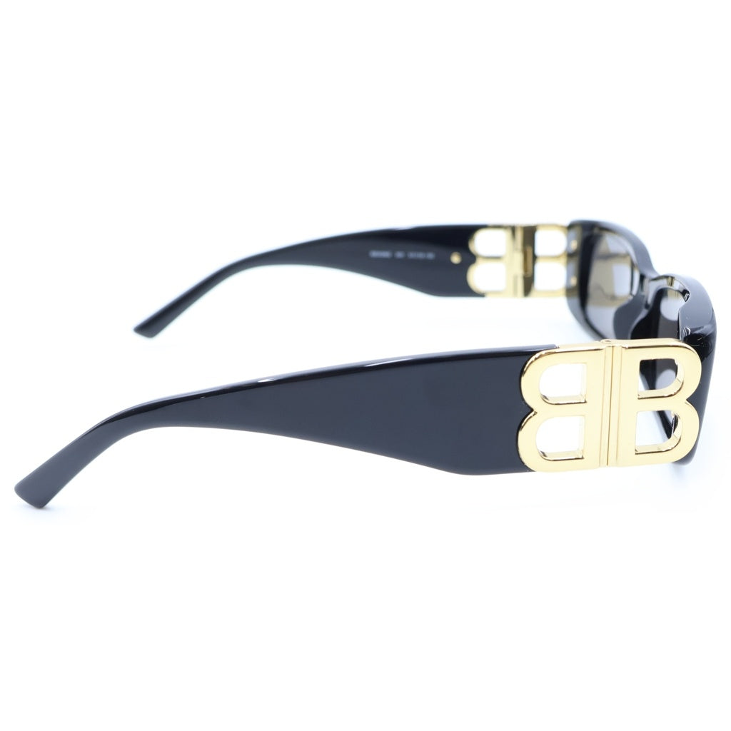 BALENCIAGA(バレンシアガ) Dynasty Rectangle ダイナスティ レクタングル BBロゴ サングラス アイウェア ブラック/ゴールド BB0096S