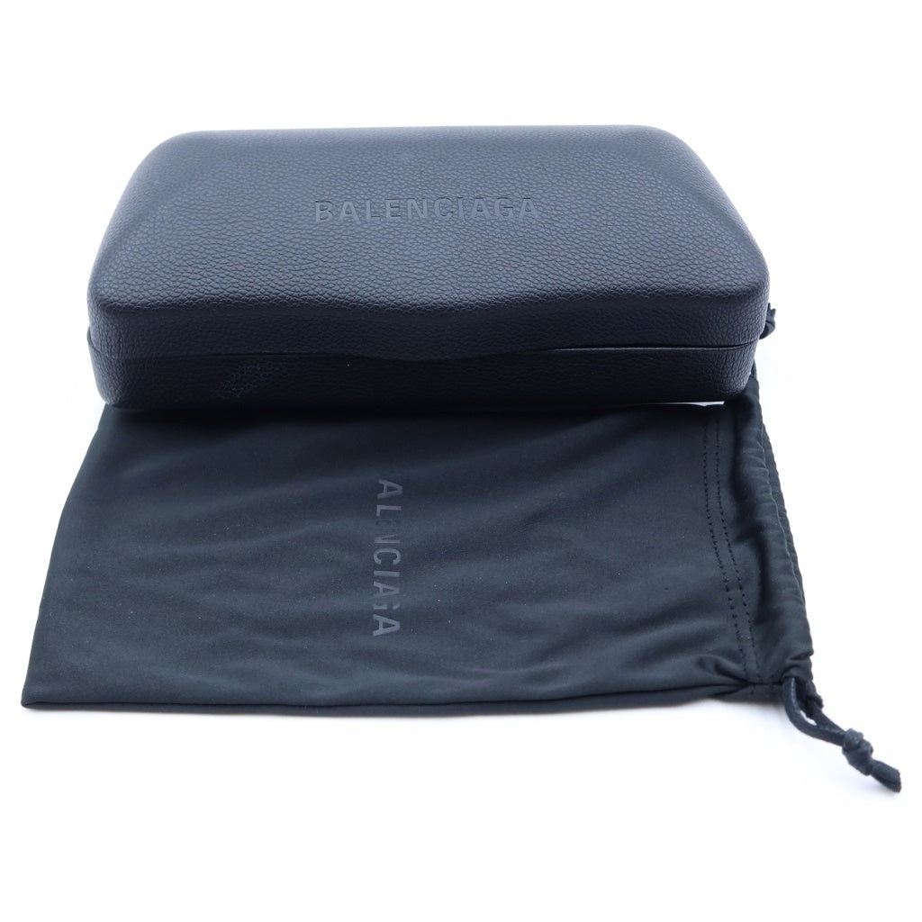 BALENCIAGA(バレンシアガ) Dynasty Rectangle ダイナスティ レクタングル BBロゴ サングラス アイウェア ブラック/ゴールド BB0096S