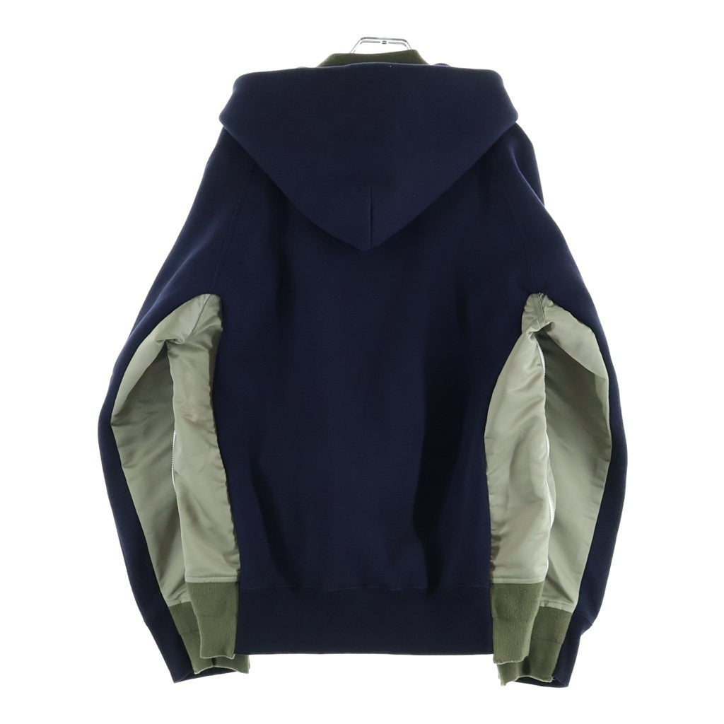 Sacai(サカイ) Sponge Sweat Hoodie スポンジ スウェット ジャケット カーキ 23-03173M