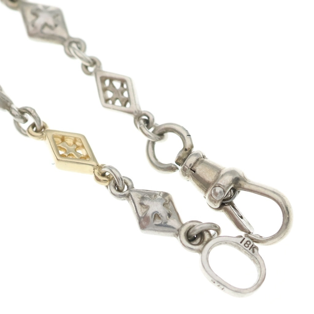 Loree Rodkin(ローリーロドキン) ミックスダイヤモンドシェイプクロス チェーンネックレス SV 18K シルバー/ゴールド