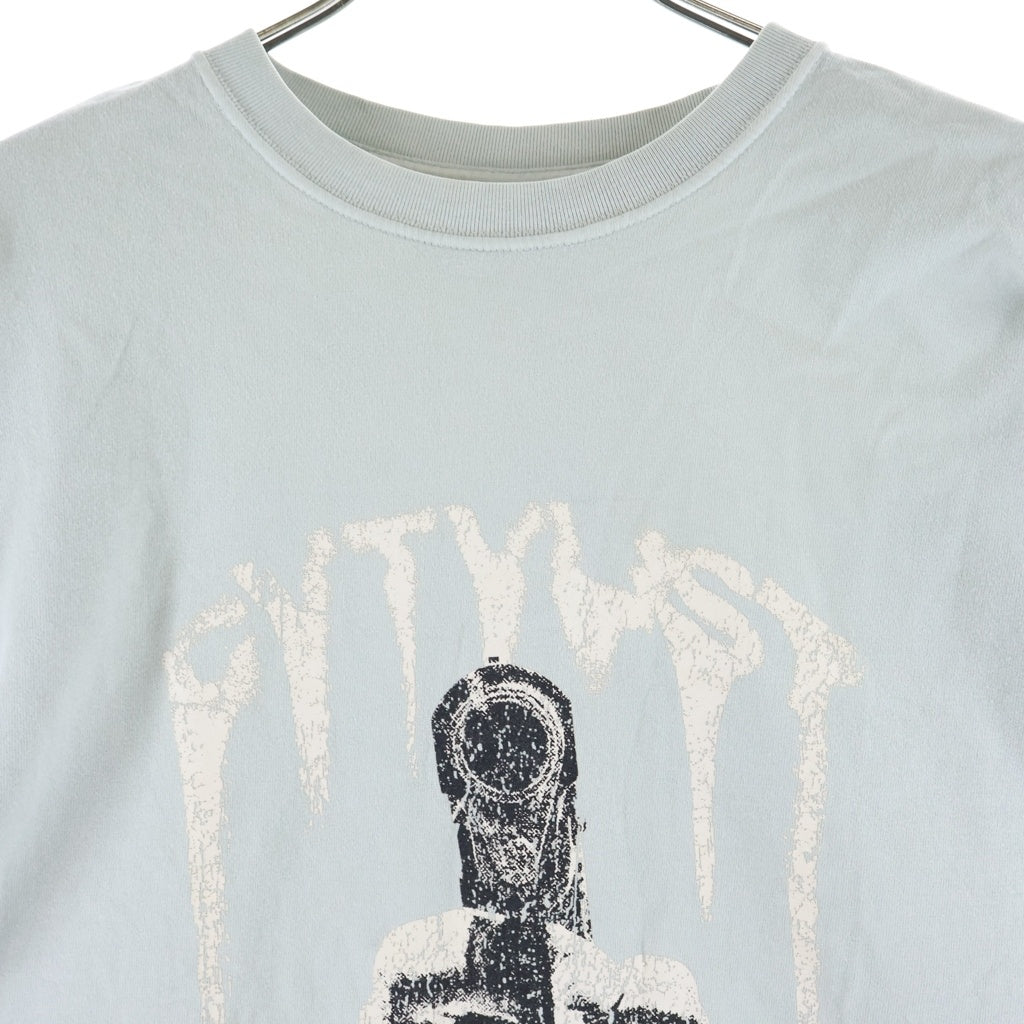 cvtvlist(カタリスト) 3CTLS フロントプリントクルーネック長袖Tシャツカットソー ブルー 2301010303