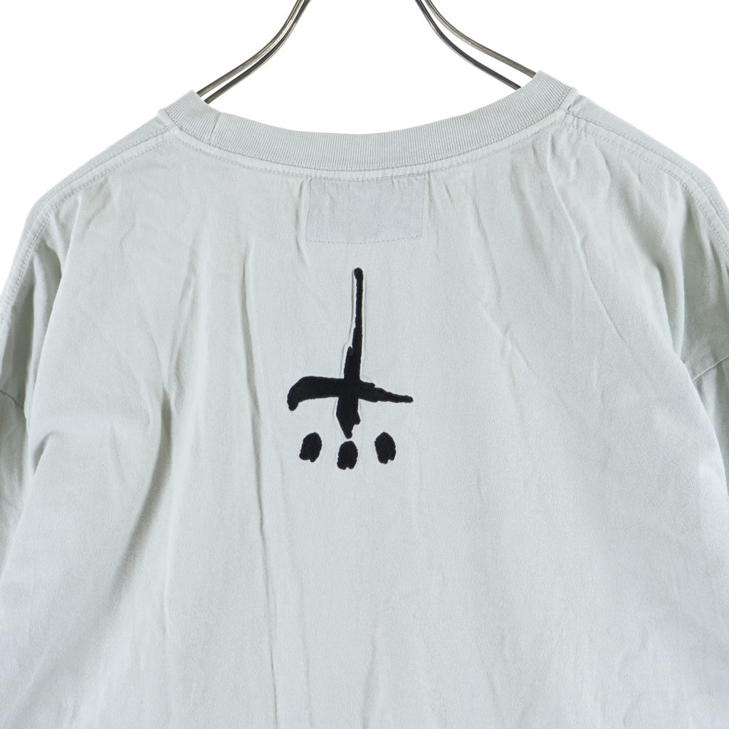 cvtvlist(カタリスト) 3CTLS フロントプリントクルーネック長袖Tシャツカットソー ブルー 2301010303