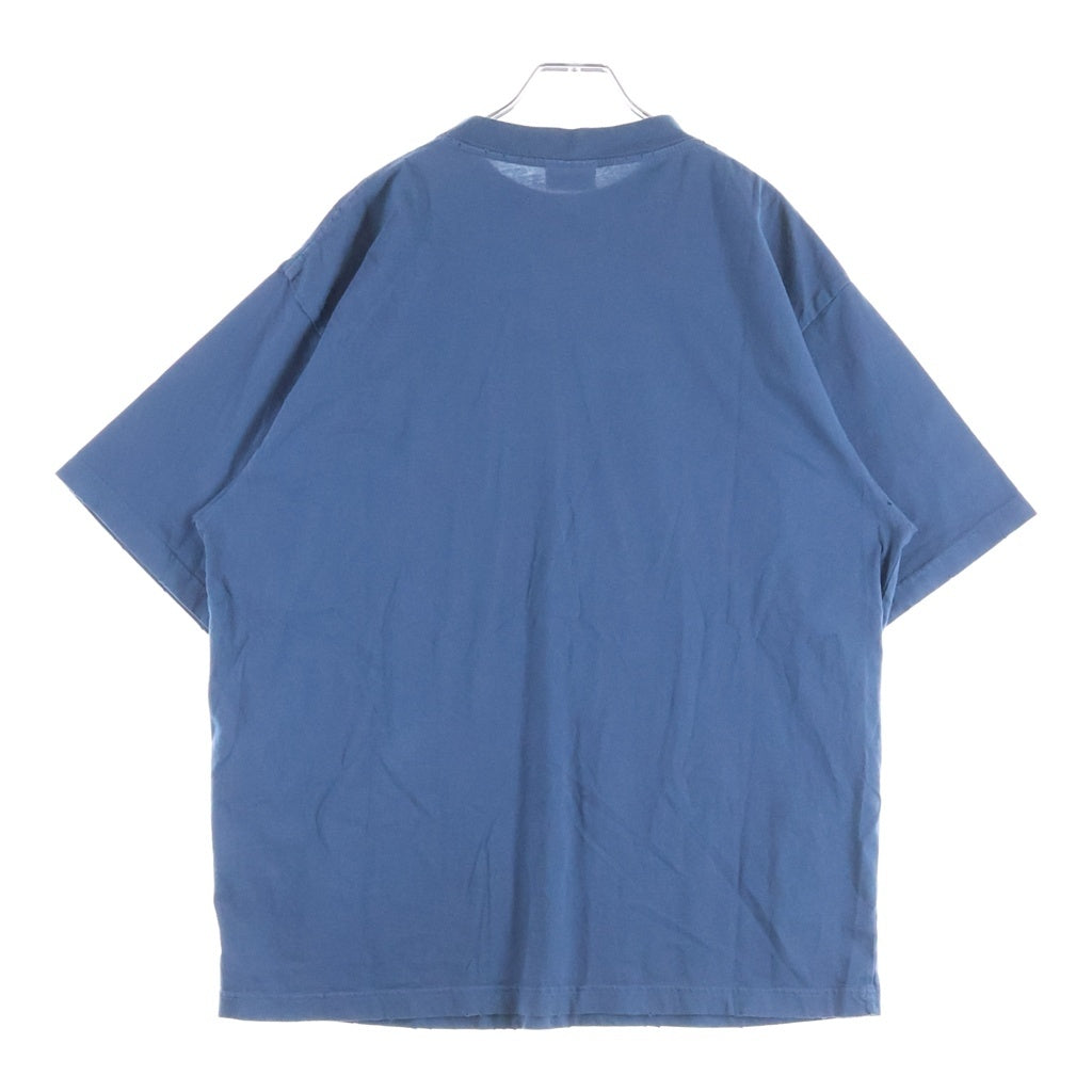 BALENCIAGA(バレンシアガ) BB Logo Tee ロゴ刺繍 クルーネック半袖Tシャツ ネイビー764235 764235 TSVC9