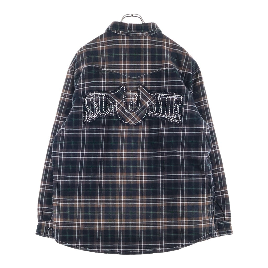 SUPREME(シュプリーム) 25AW ×True Religion Quilted Lined Plaid Flannel Shirt トゥルーレリジョン キルテッド ラインド プレイド フランネルシャツ チェック長袖シャツ ブラウン